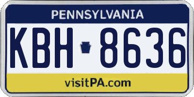 PA license plate KBH8636