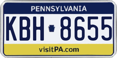 PA license plate KBH8655