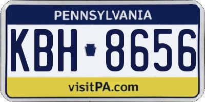 PA license plate KBH8656