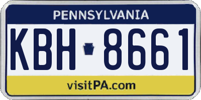 PA license plate KBH8661