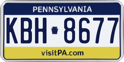 PA license plate KBH8677