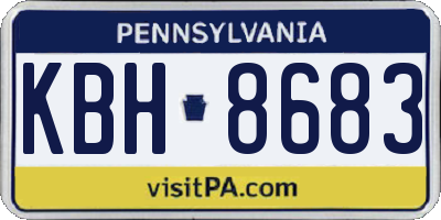 PA license plate KBH8683