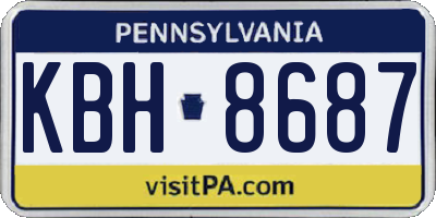 PA license plate KBH8687