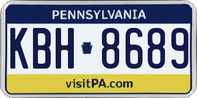 PA license plate KBH8689