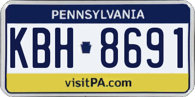 PA license plate KBH8691