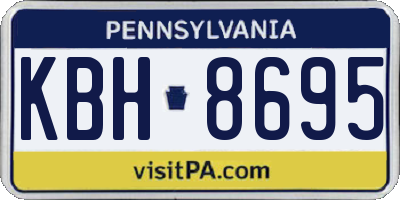 PA license plate KBH8695