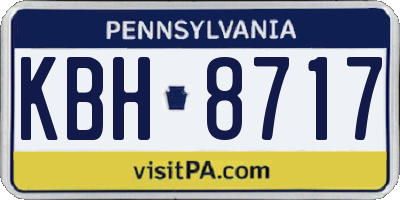 PA license plate KBH8717