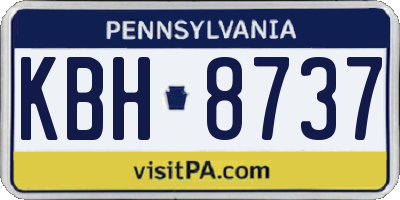 PA license plate KBH8737