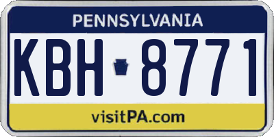 PA license plate KBH8771