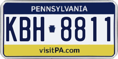 PA license plate KBH8811
