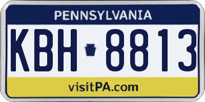 PA license plate KBH8813