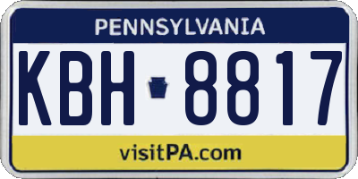 PA license plate KBH8817