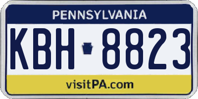 PA license plate KBH8823