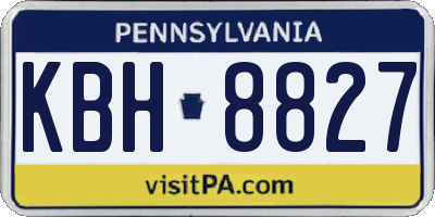 PA license plate KBH8827