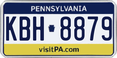 PA license plate KBH8879