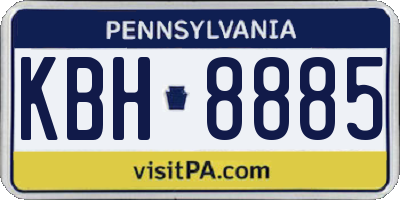 PA license plate KBH8885