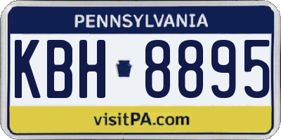 PA license plate KBH8895
