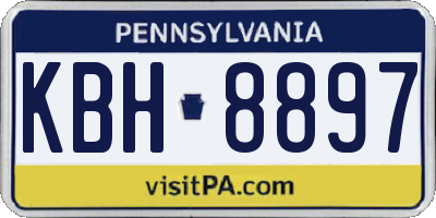 PA license plate KBH8897