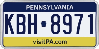 PA license plate KBH8971