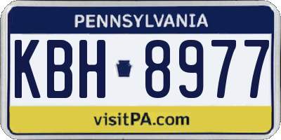 PA license plate KBH8977