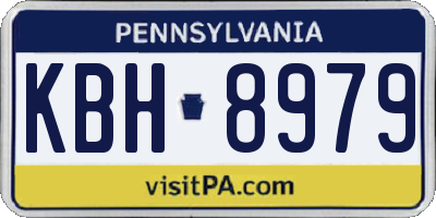 PA license plate KBH8979