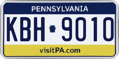 PA license plate KBH9010