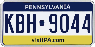 PA license plate KBH9044