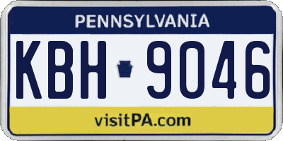 PA license plate KBH9046