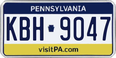 PA license plate KBH9047