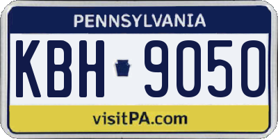 PA license plate KBH9050