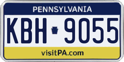 PA license plate KBH9055