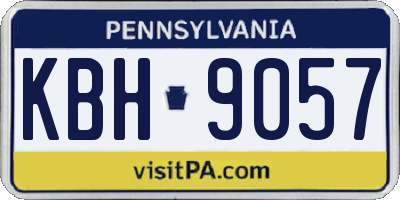 PA license plate KBH9057