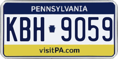 PA license plate KBH9059