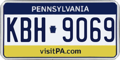PA license plate KBH9069