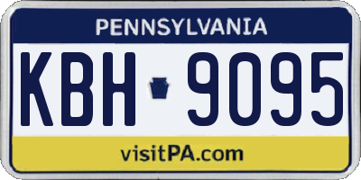 PA license plate KBH9095