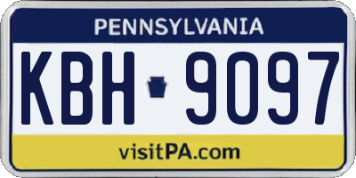 PA license plate KBH9097