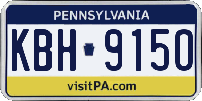 PA license plate KBH9150