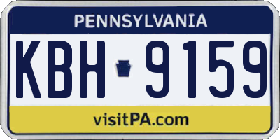 PA license plate KBH9159
