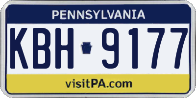 PA license plate KBH9177