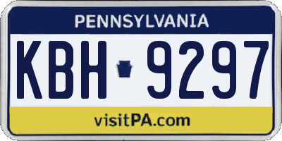 PA license plate KBH9297