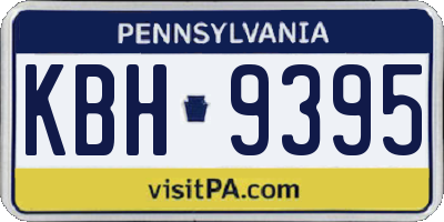 PA license plate KBH9395
