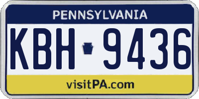 PA license plate KBH9436