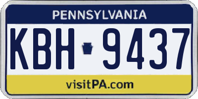 PA license plate KBH9437