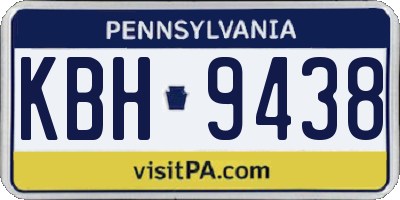 PA license plate KBH9438