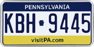 PA license plate KBH9445