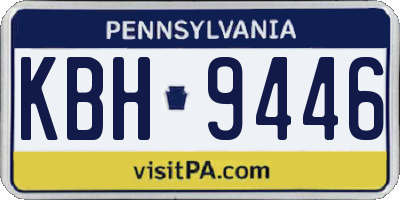 PA license plate KBH9446
