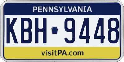 PA license plate KBH9448