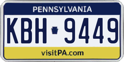 PA license plate KBH9449