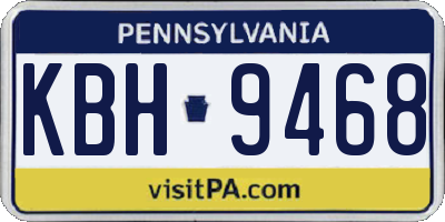 PA license plate KBH9468