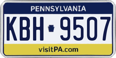 PA license plate KBH9507